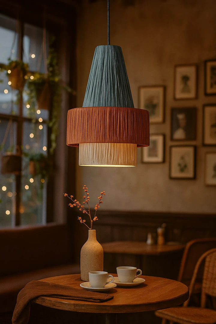 Raffia Hanging Light for Dining Room- Jaxon
