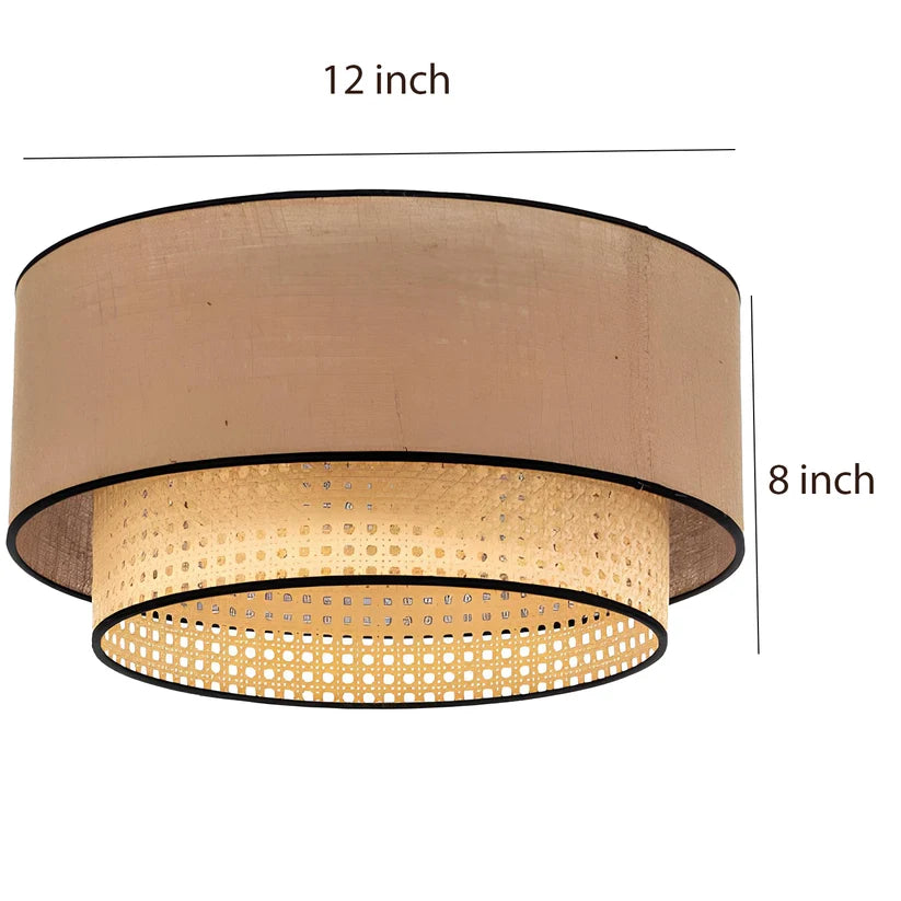 Jute Ceiling Light for Dining Room | Natural Hanging Lamp - Fintan