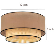 Jute Ceiling Light for Dining Room | Natural Hanging Lamp - Fintan
