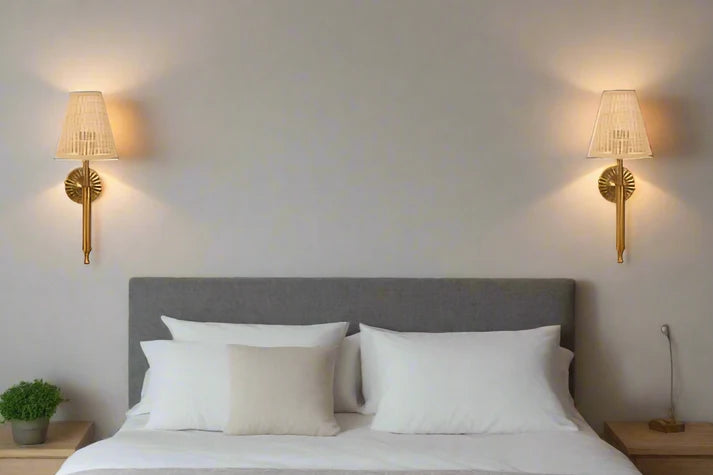 Rattan Wall Lamp for Living Room | Handmade Wall Lamp - Ridgeworth
