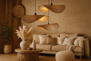 Rattan Hanging Light for Living Room | Bamboo Pendant Lamp - Baxton