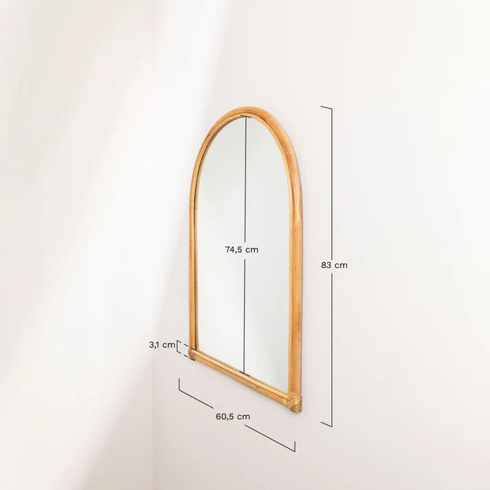 Rattan Wall Mirror for Living Room - Lirien