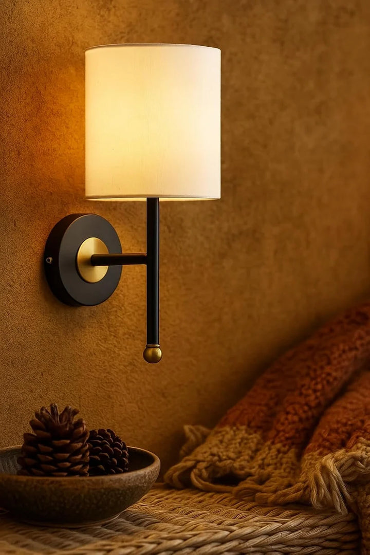 Fabric Wall Lamp for Bedroom | Elegant Decorative Wall Light - Rian