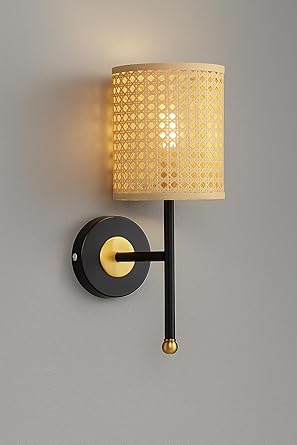 Cane Wall Light for Kitchen | Rattan Wall Sconce - Foster
