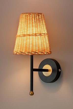 Cane Wall Sconce for Dining Room | Rattan Wall Light - Jareth