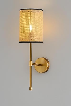 Bamboo Wall Light for Dining Room | Rattan Wall Sconce - Quinlan