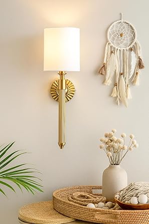 Vintage Wall Sconce for Dining Room | Fabric Wall Light - Julia