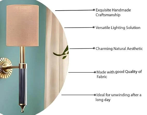 Jute Wall Lamp for Living Room - Eamon
