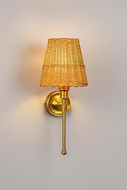 Wicker Wall Light for Hallway | Cane Wall Lamp - Catofordby