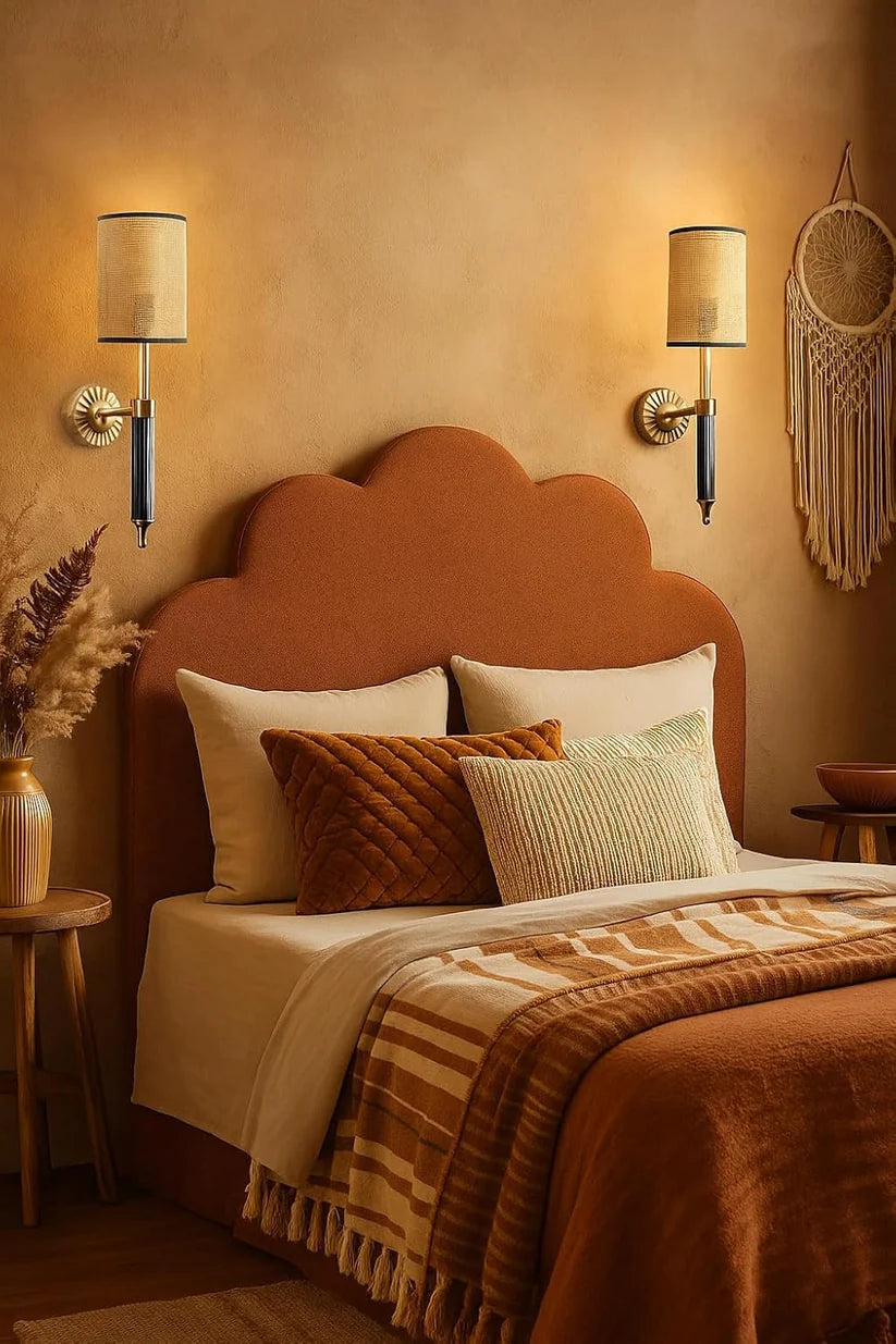 Wicker Wall Sconce for Bathroom | Rattan Wall Lamp- Grahammeby