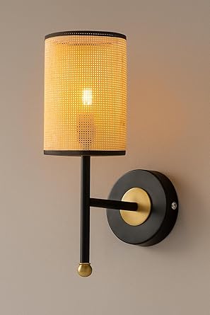 Rattan Wall Lamp for Bedroom | Cane Wall Sconce - Marlow