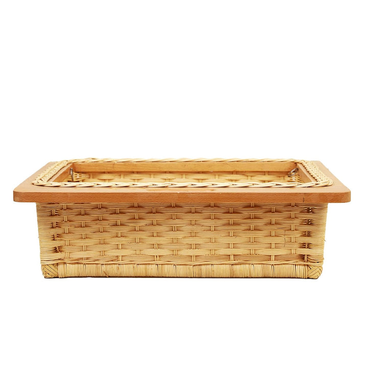 Wicker Basket for Kitchen | Potato Basket 22.5 x 20 x 8 - Samanvi - Luxury Rattan Handicrafts 
