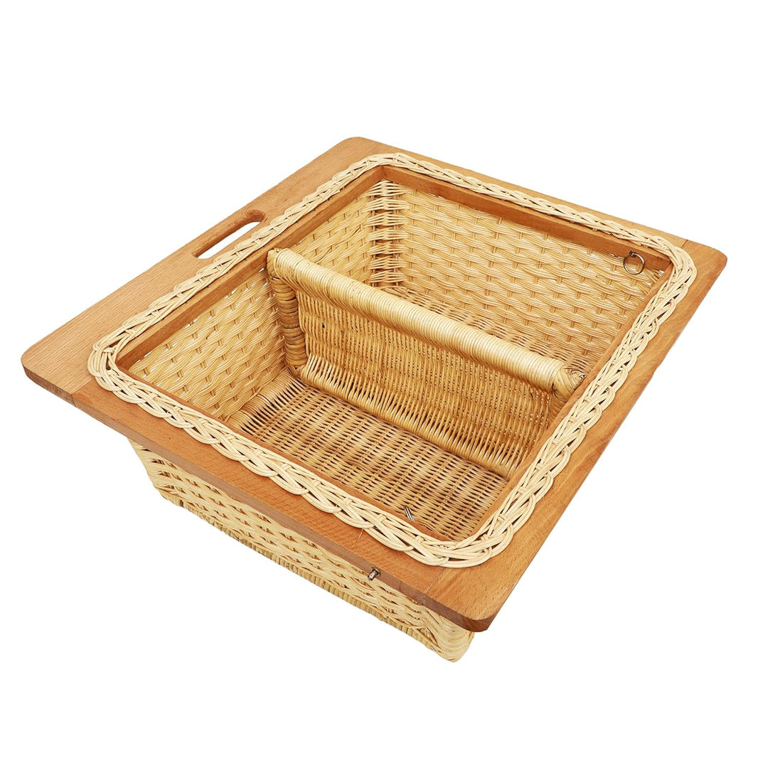 Wicker Basket for Kitchen | Onion Basket 22 x 16 x 8 - Sayali - Luxury Rattan Handicrafts 