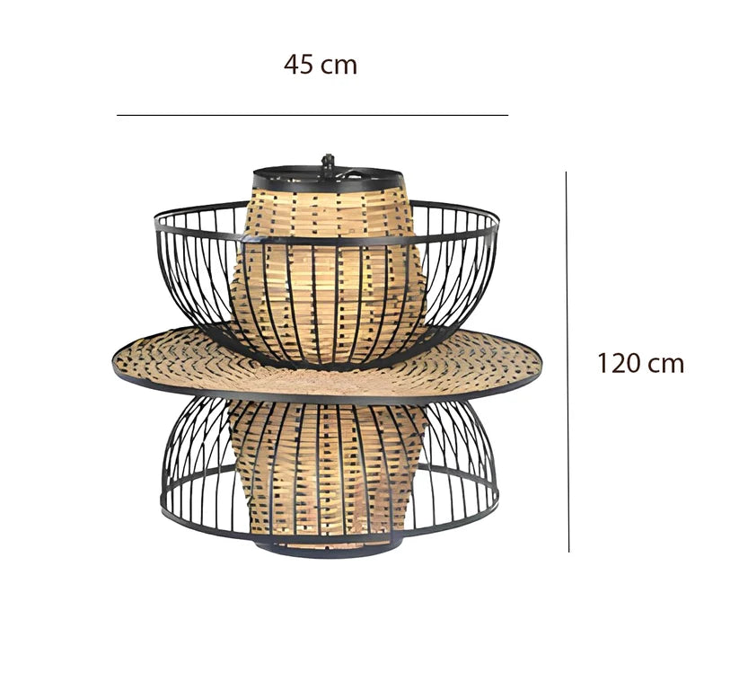Rattan & Bamboo Hanging Light for Kitchen | Pendant Lamp - Rhydian