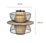 Rattan & Bamboo Hanging Light for Kitchen | Pendant Lamp - Rhydian