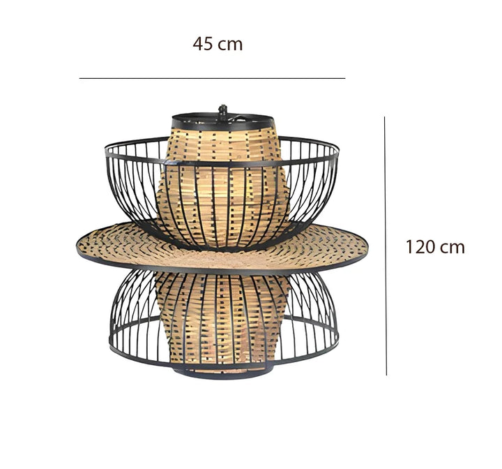 Rattan & Bamboo Hanging Light for Kitchen | Pendant Lamp - Rhydian